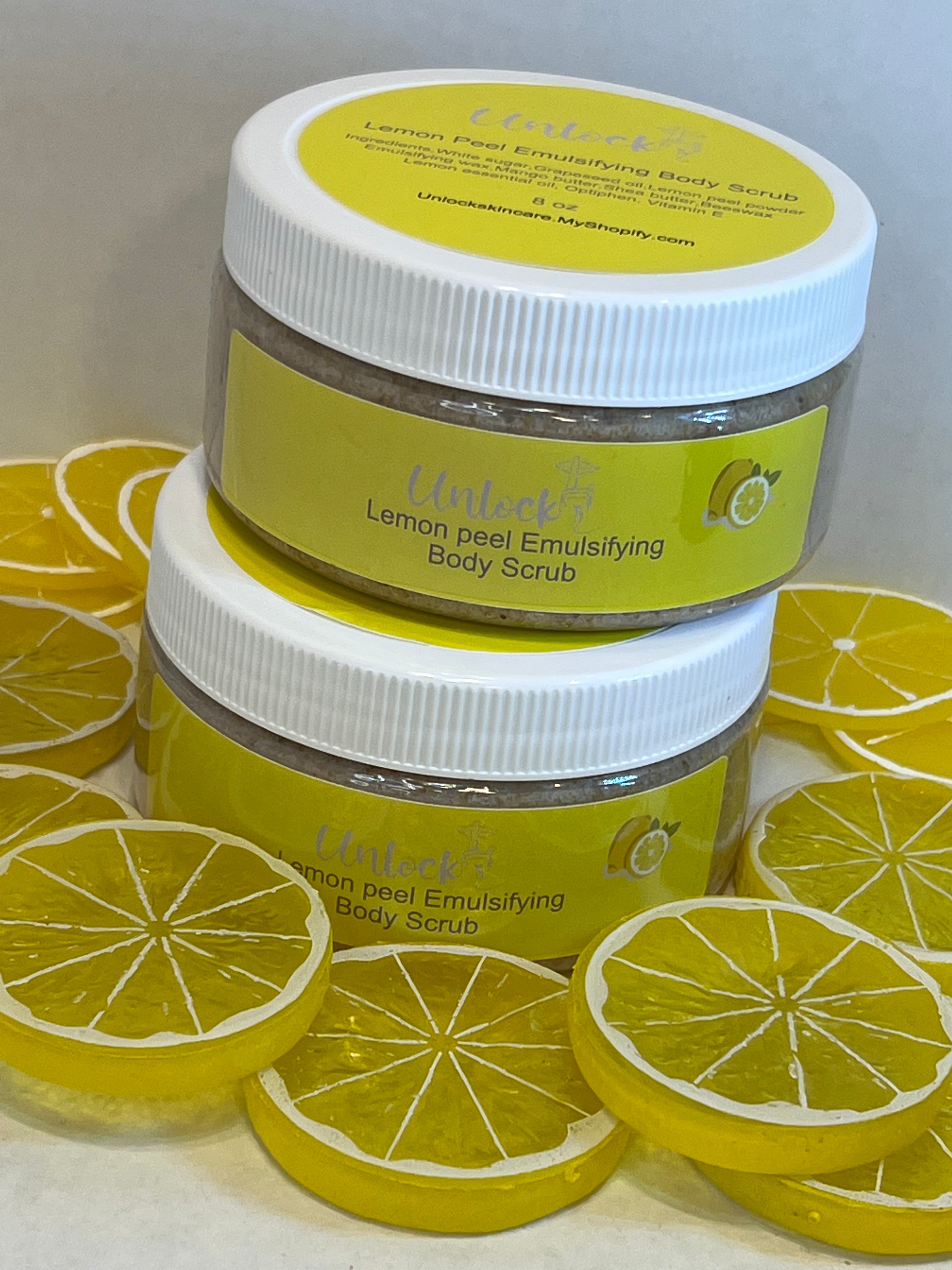 Lemon peel emulsifying body scrub