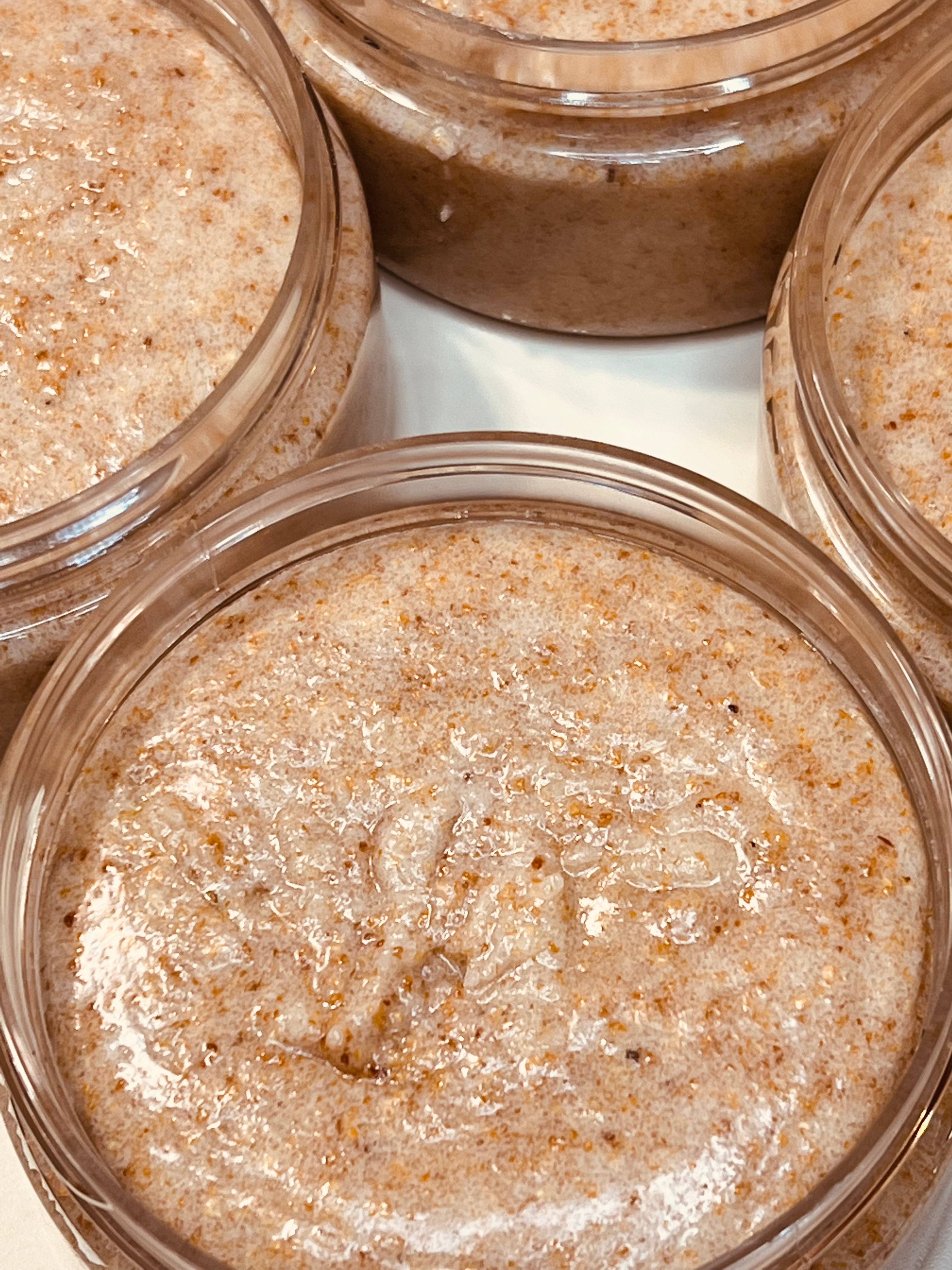 Apricot plum emulsifying  butter scrub